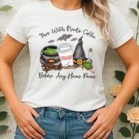 This Witch Needs Coffee Before Any Hocus Pocus Women's T-Shirt thumb 2