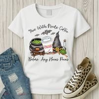 This Witch Needs Coffee Before Any Hocus Pocus Women's T-Shirt thumb 3