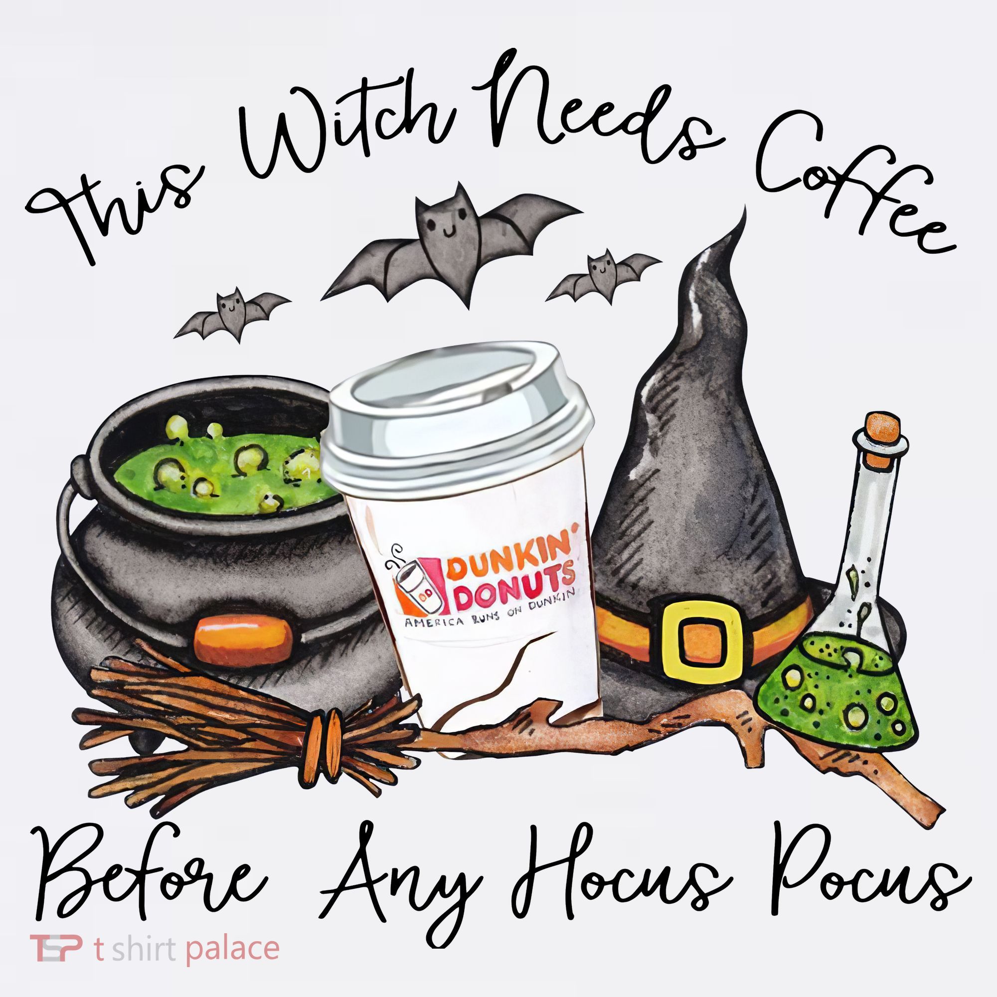 This Witch Needs Coffee Before Any Hocus Pocus Kids Hoodie