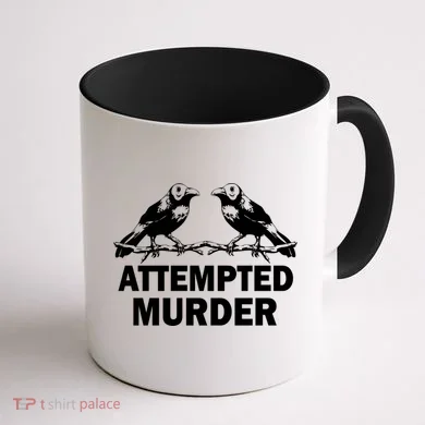 Two Crows Attempted Murder Coffee Mug back