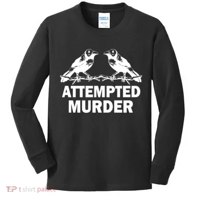 Two Crows Attempted Murder Kids Long Sleeve Shirt
