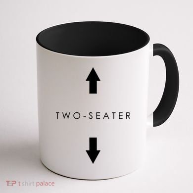 Two-Seater Arrow Classic Logo Coffee Mug back