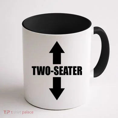 Two Seater Arrow Funny Coffee Mug back