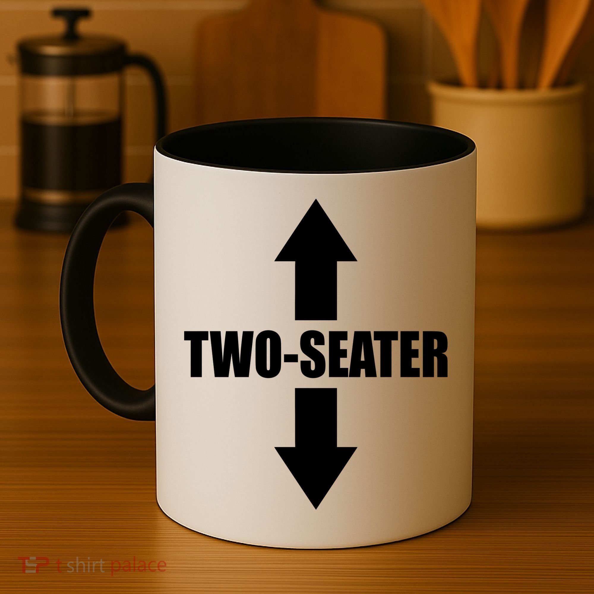 Two Seater Arrow Funny Coffee Mug