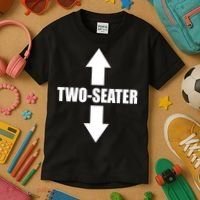 Two Seater Arrow Funny Kids T-Shirt thumb 3