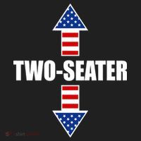 Two-Seater USA Flag Arrows Funny Women's Sweatshirt thumb 2