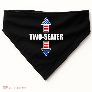 Two-Seater USA Flag Arrows Funny USA-Made Doggie Bandana