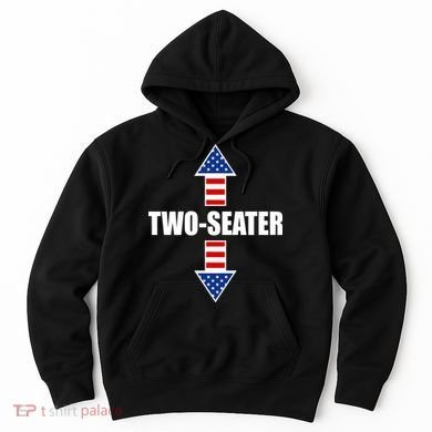Two-Seater USA Flag Arrows Funny Hoodie