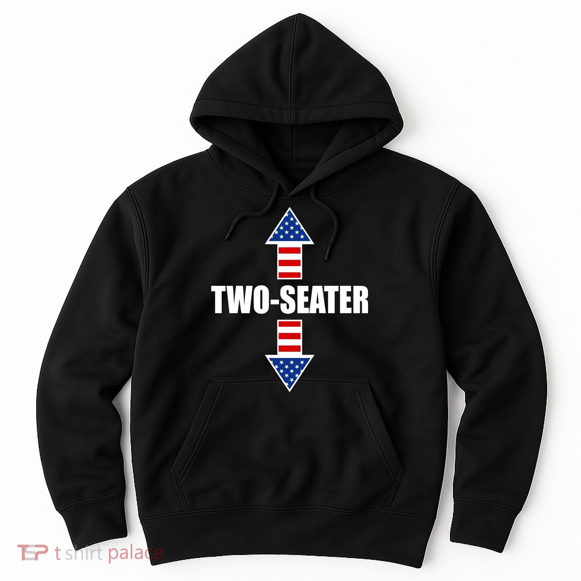 Two-Seater USA Flag Arrows Funny Hoodie