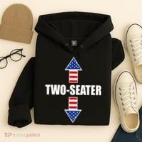 Two-Seater USA Flag Arrows Funny Hoodie thumb 4