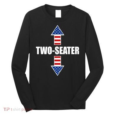 Two-Seater USA Flag Arrows Funny Long Sleeve Shirt
