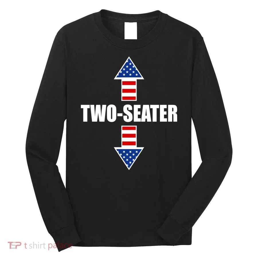 Two-Seater USA Flag Arrows Funny Long Sleeve Shirt