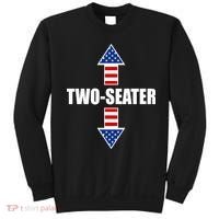 Two-Seater USA Flag Arrows Funny Sweatshirt thumb 0