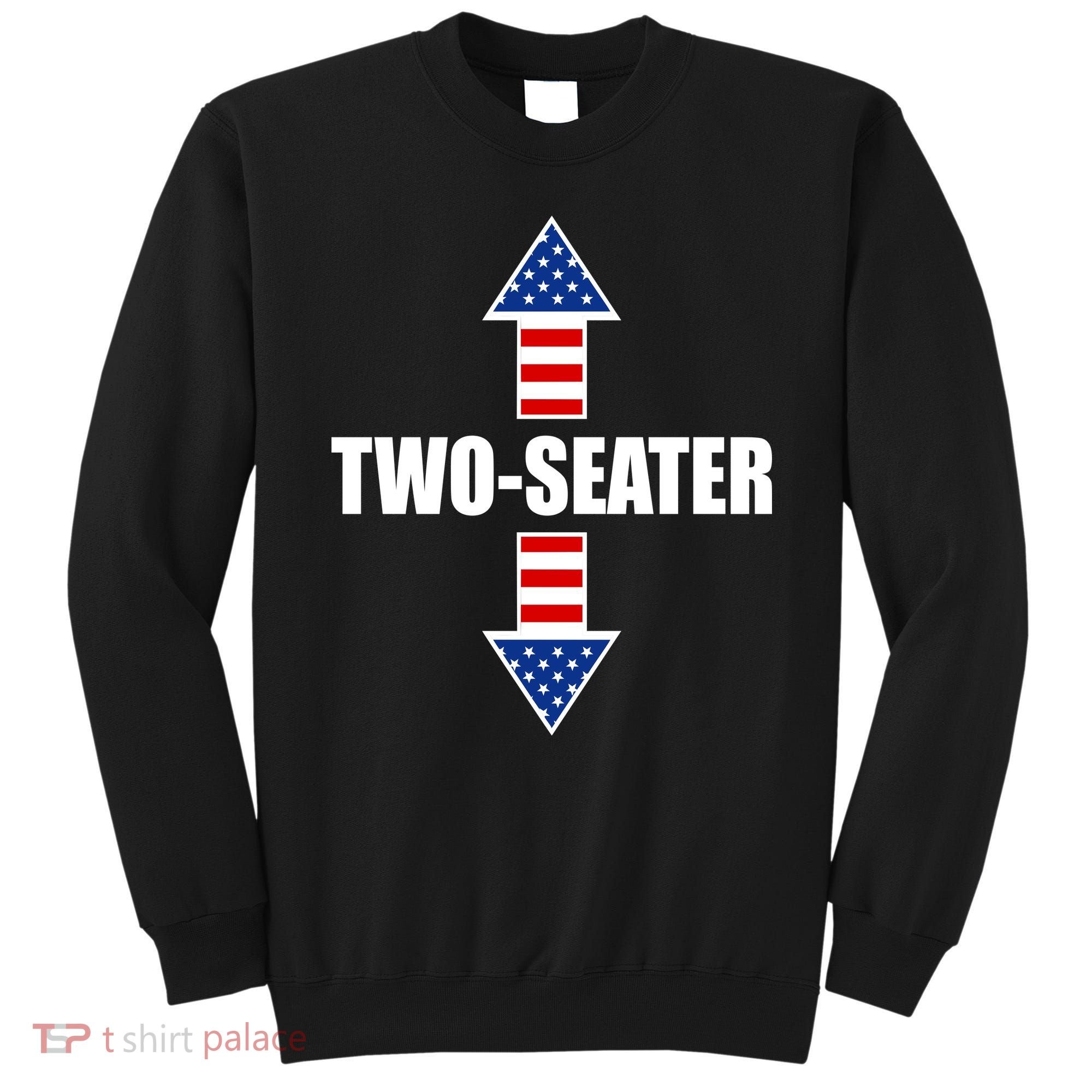 Two-Seater USA Flag Arrows Funny Sweatshirt
