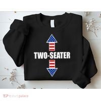 Two-Seater USA Flag Arrows Funny Sweatshirt thumb 2