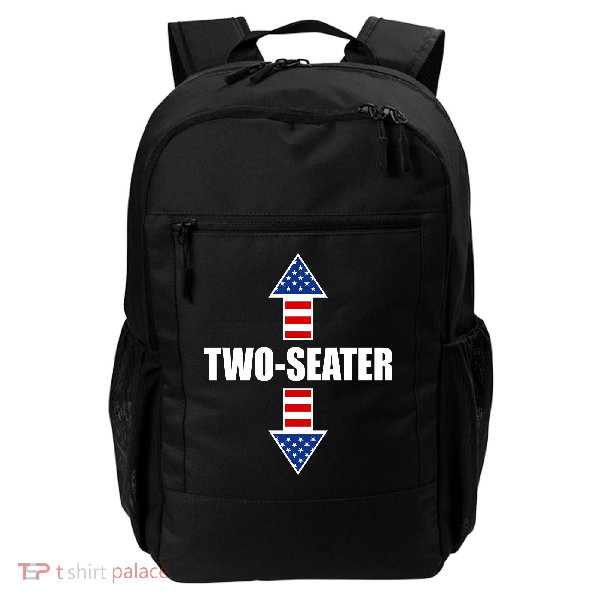 Two-Seater USA Flag Arrows Funny Backpack