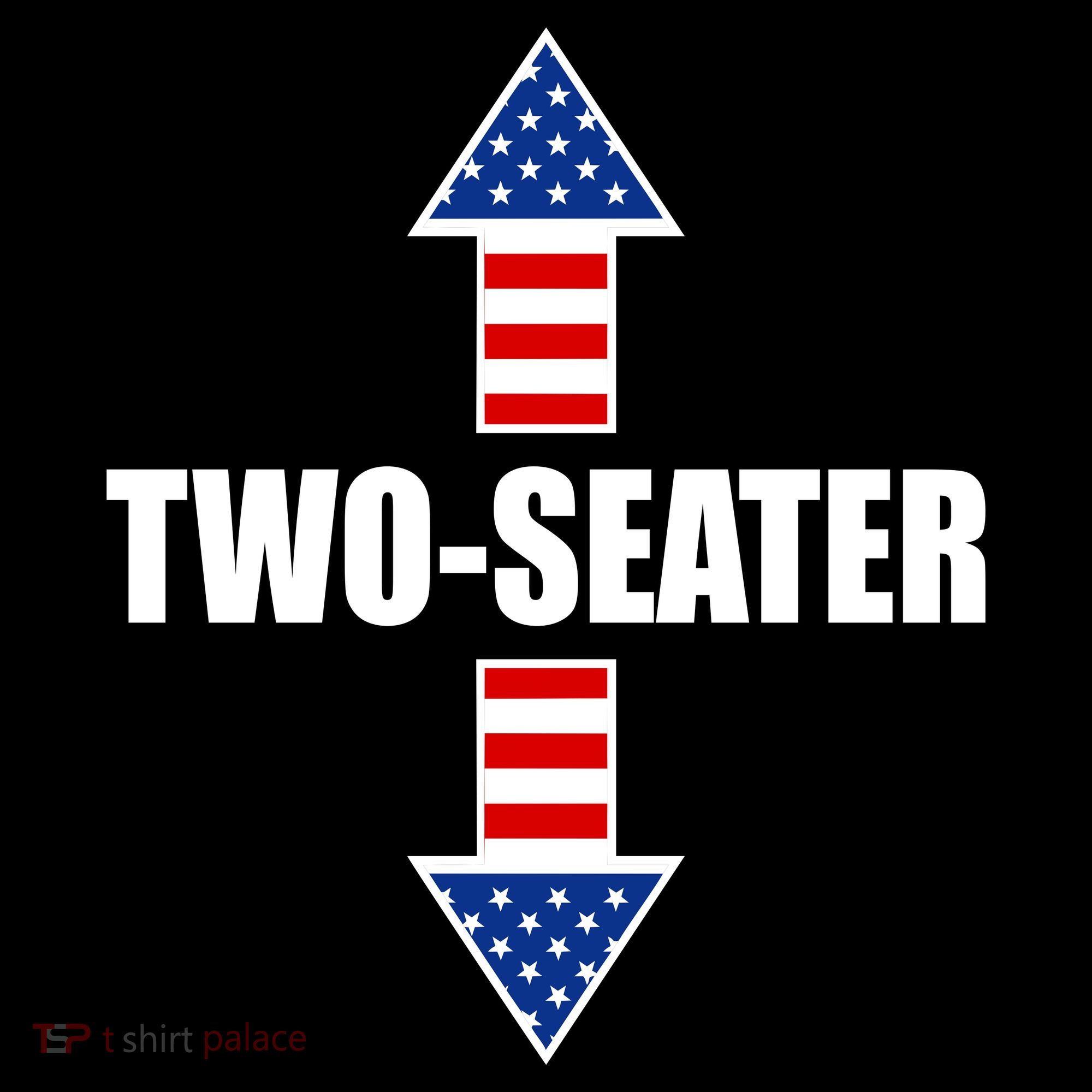 Two-Seater USA Flag Arrows Funny Coaster