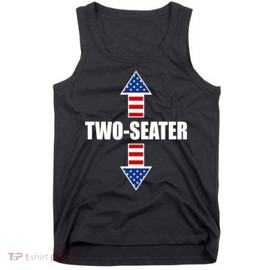 Two-Seater USA Flag Arrows Funny Tank Top