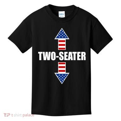 Two-Seater USA Flag Arrows Funny Kids T-Shirt