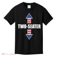 Two-Seater USA Flag Arrows Funny Kids T-Shirt thumb 0
