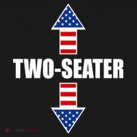 Two-Seater USA Flag Arrows Funny Kids T-Shirt thumb 4