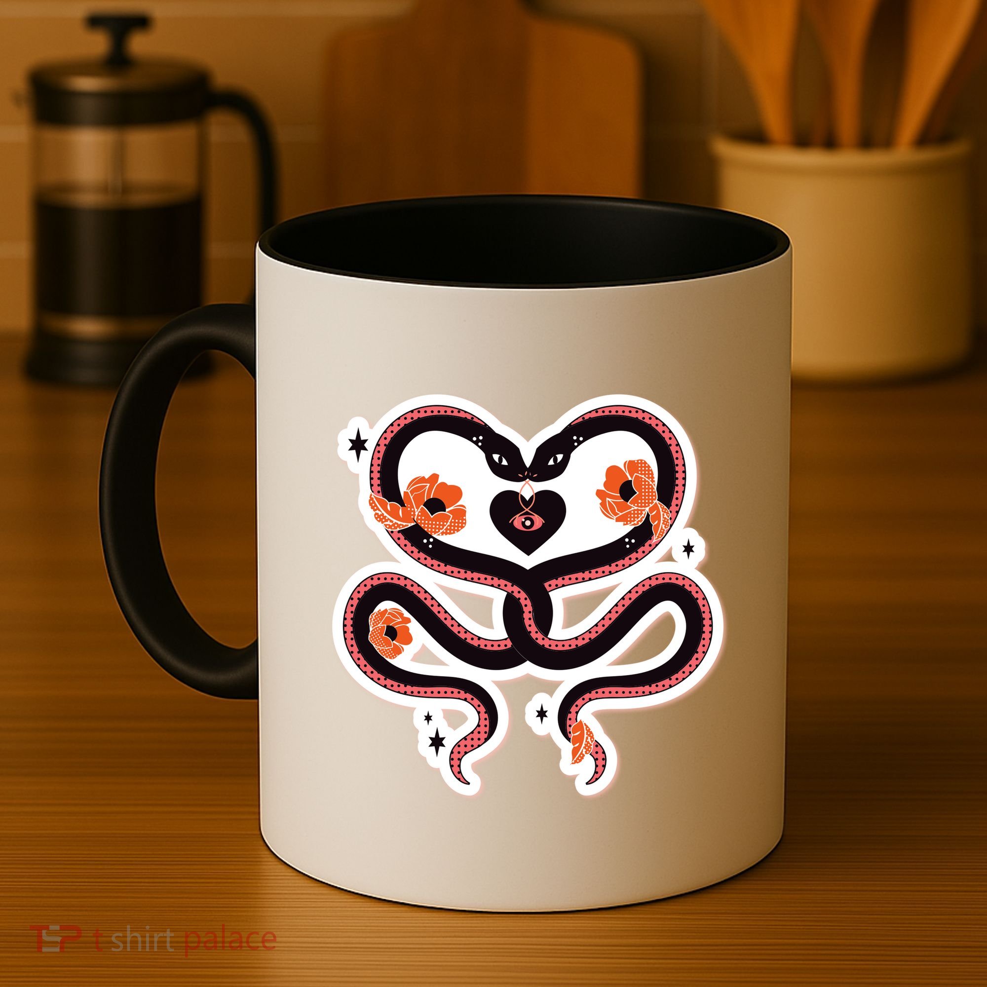 Two Snakes Sad Romance Coffee Mug