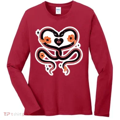 Two Snakes Sad Romance Women's Long Sleeve Shirt