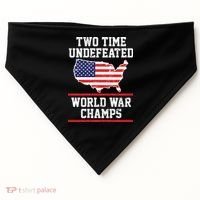 Two Time Undefeated World War Champs USA-Made Doggie Bandana thumb 0