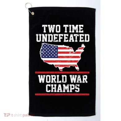 Two Time Undefeated World War Champs Golf Towel