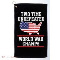 Two Time Undefeated World War Champs Golf Towel thumb 0