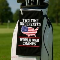 Two Time Undefeated World War Champs Golf Towel thumb 2
