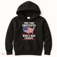 Two Time Undefeated World War Champs Kids Hoodie thumb 0