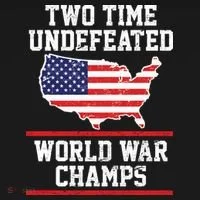 Two Time Undefeated World War Champs Kids Hoodie thumb 5
