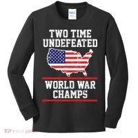 Two Time Undefeated World War Champs Kids Long Sleeve Shirt thumb 0
