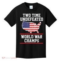 Two Time Undefeated World War Champs Kids T-Shirt thumb 0
