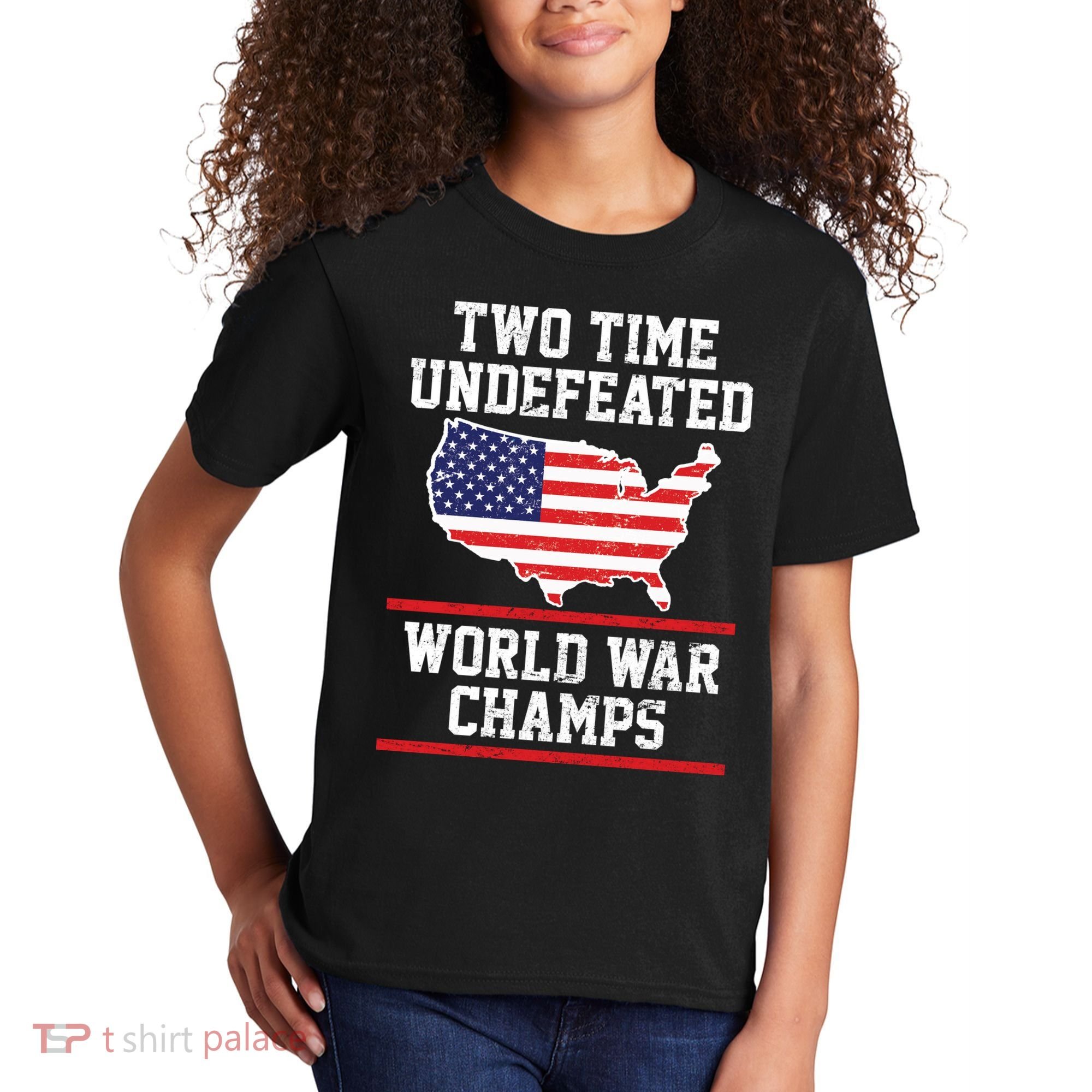 Two Time Undefeated World War Champs Kids T-Shirt
