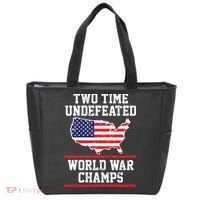 Two Time Undefeated World War Champs Tote Bag thumb 0