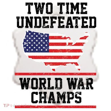 Two Time Undefeated World War Champs Ceramic Ornament