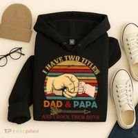 Two Titles Dad And Pap I Rock Them Both Hoodie thumb 4