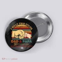 Two Titles Dad And Pap I Rock Them Both Button thumb 0