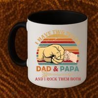 Two Titles Dad And Pap I Rock Them Both Coffee Mug thumb 2