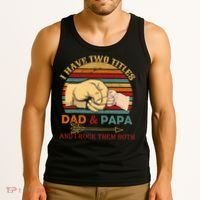 Two Titles Dad And Pap I Rock Them Both Tank Top thumb 3