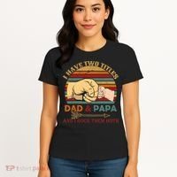 Two Titles Dad And Pap I Rock Them Both Women's T-Shirt thumb 4