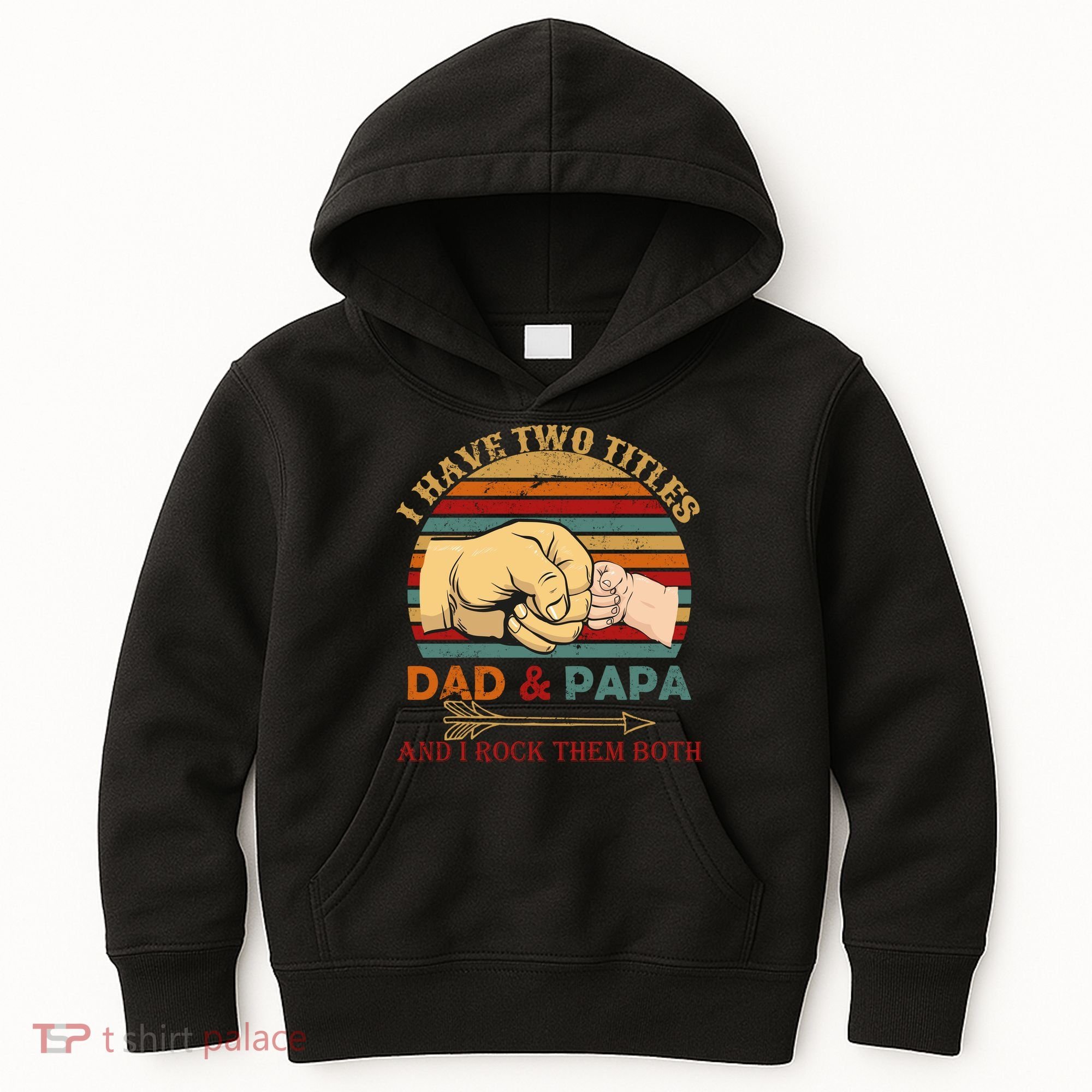 Two Titles Dad And Pap I Rock Them Both Kids Hoodie