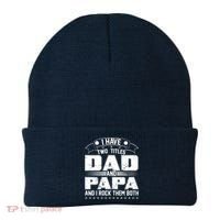 Two Titles Dad And Papa Beanie thumb 0