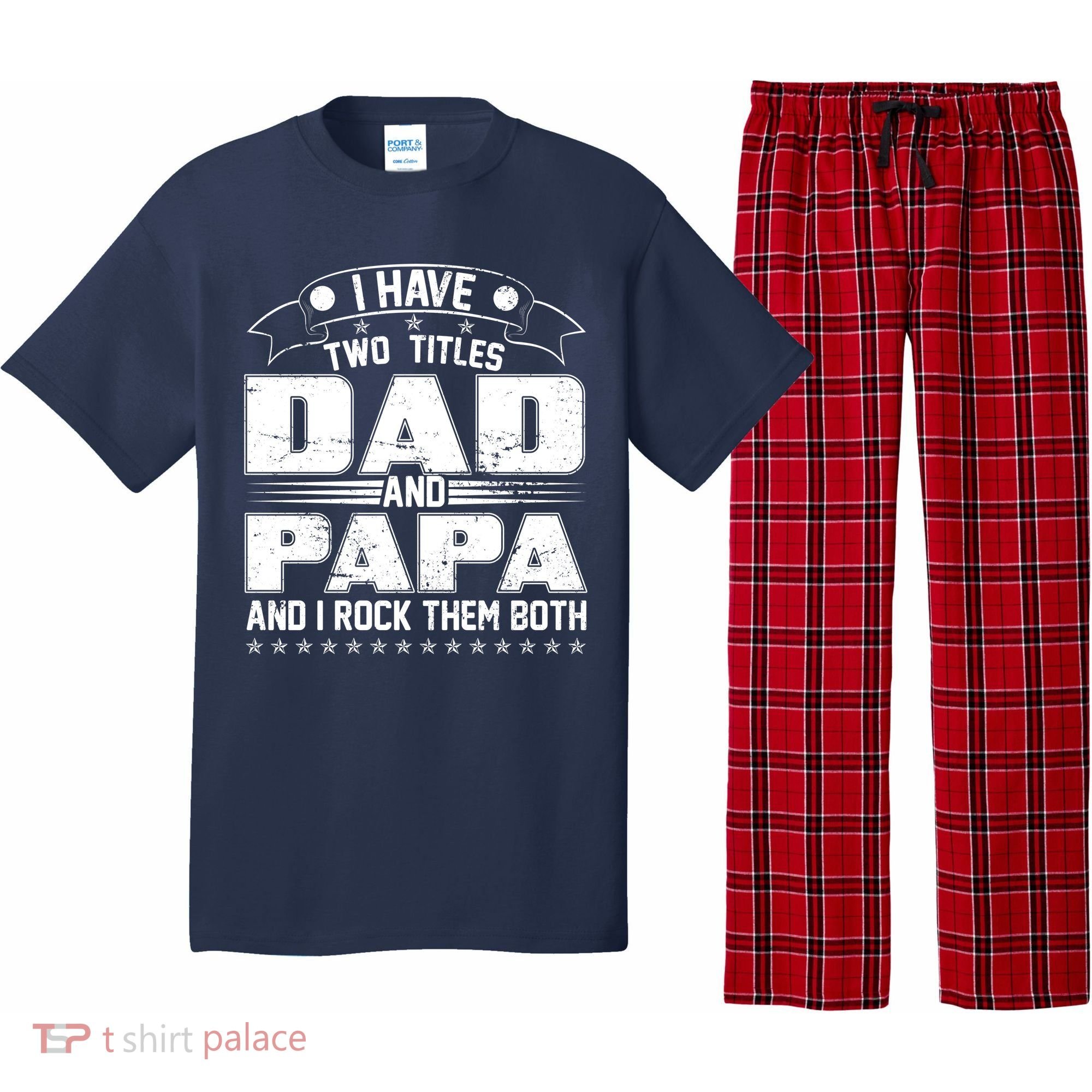 Two Titles Dad And Papa Pajama Set