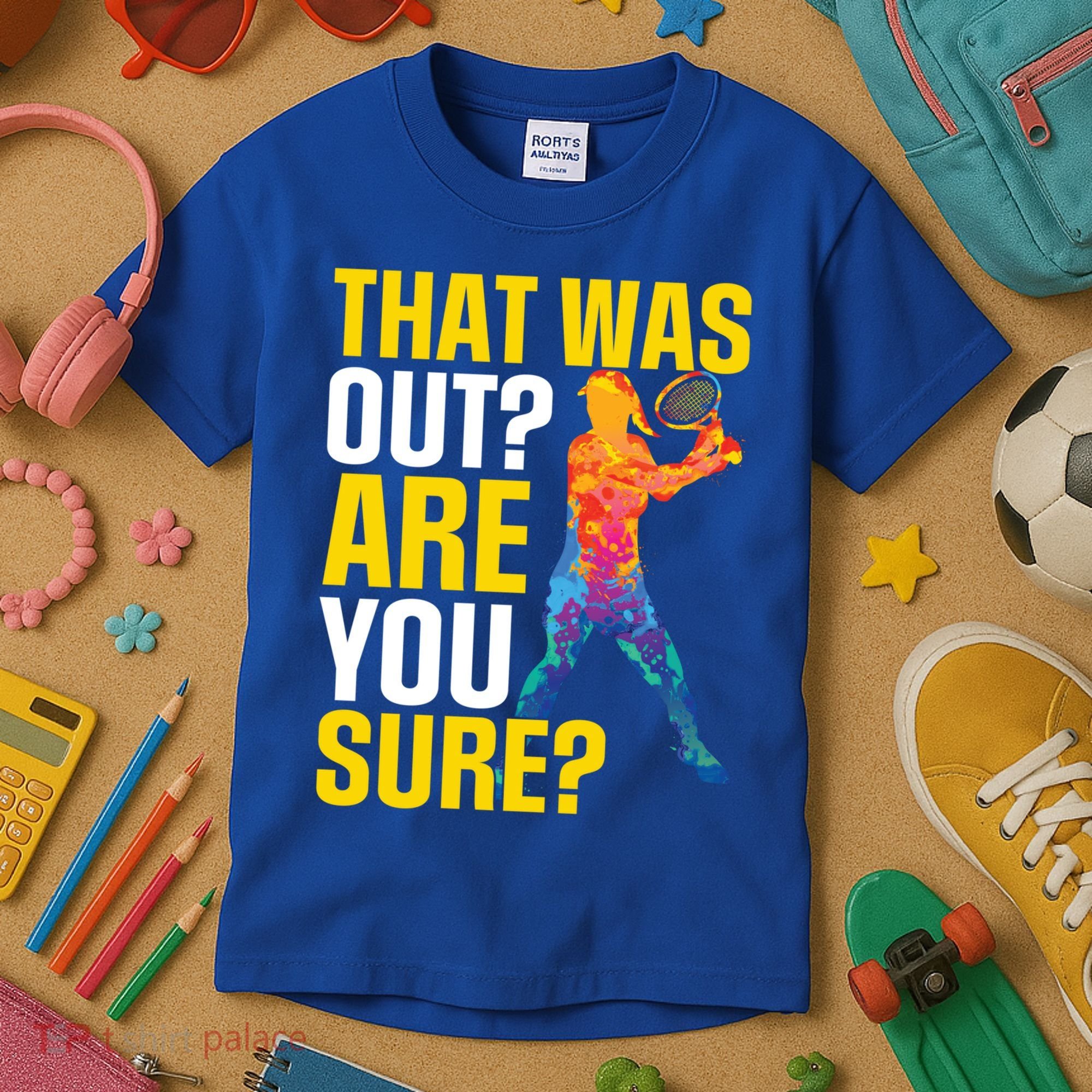That Was Out Are You Sure Sport Tennis Cool Gift Kids T-Shirt
