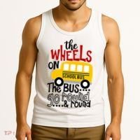 The Wheels On The School Bus Go Round And Round Back To School Tank Top thumb 3