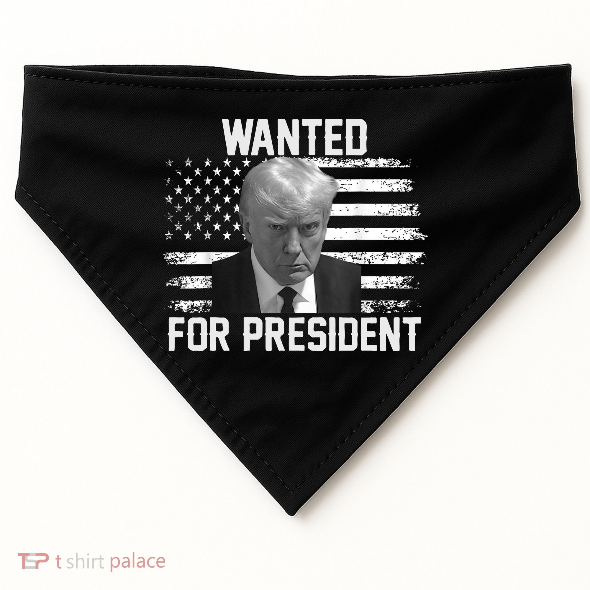 Trump Wanted President Trump Mugshot USA-Made Doggie Bandana