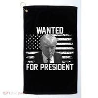 Trump Wanted President Trump Mugshot Golf Towel thumb 0